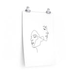 Continuous Line Drawing Minimalist Woman Matte Poster