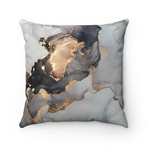 Gold Marble Texture Modern Abstract Art Accent Pillow