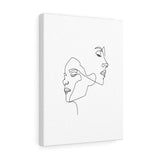 Continuous Line Drawing Minimalist Woman Canvas Gallery Wrap