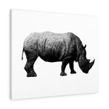 Rhinoceros Modern Line Drawing Canvas Wall Art