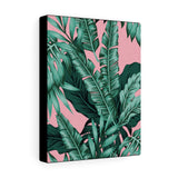 Pink Palm Tropical Plant Canvas Gallery Wrap
