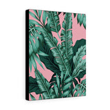 Pink Palm Tropical Plant Canvas Gallery Wrap