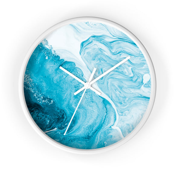 Abstract Ocean Waves Water Art Wall Clock