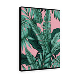 Pink Palm Tropical Plant Canvas Gallery Wrap